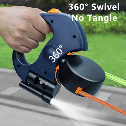 Double dog leash with tangle-free swivel and LED light Mein Shop   Dual Trail